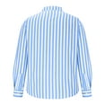 thumbnail image 5 of Donemore Men's Fashion Striped Long Sleeve Collar Shirt with Button Closure and Pocket Design Casual Business Trendy Versatile Men's Wear, 5 of 6