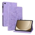 thumbnail image 2 of FJLBDE Case for Samsung Galaxy Tab A11+ Plus 11 inch 2025, Embossed Flower PU Leather Flip Wallet Folio Stand Cover, Purple, 2 of 7