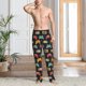 thumbnail image 2 of Fotbe Retro Video Game Pantalones de Pijama para Hombre, Pantalones de Dormir, Pantalones de Casa con Cintura Ajustable y Bolsillos-Medium, 2 of 6