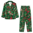 thumbnail image 3 of Suhoaziia Pj Set for Women 2 Pieces Pants Warmth 2-Piece Pinecone Candy Canes Sleepwear Round Neck Home Life Button-Down Pajama Lingerie Aesthetic Holiday Pj Set Warmth Lounge Wear S, 3 of 6
