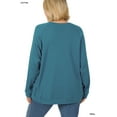 thumbnail image 4 of Zenana Women & Plus Basic Long Sleeve Round Neck Raglan Pullover Sweatshirts Top, 4 of 4