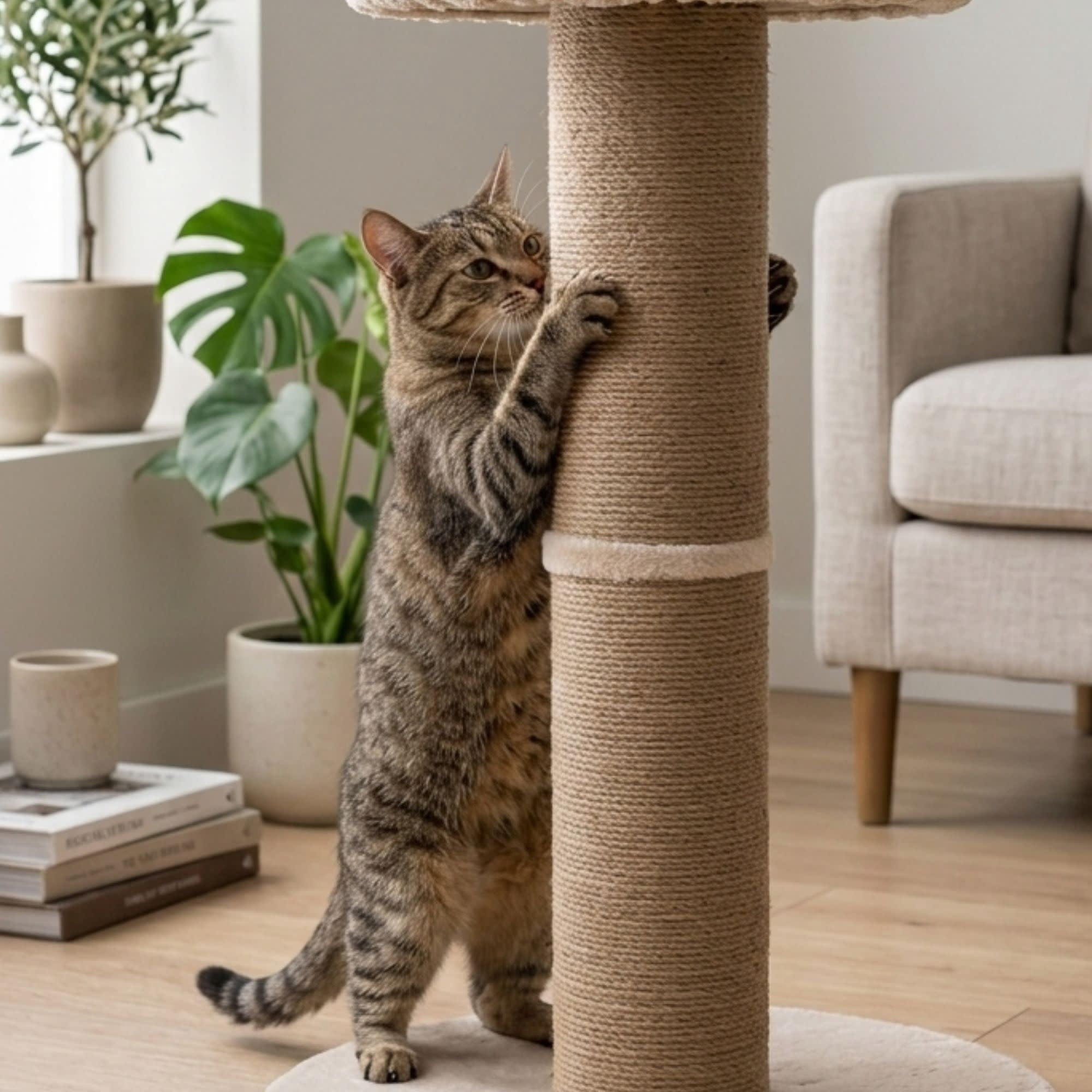 TRIXIE Boho Cat Tree, 38.2" Tall, Beige