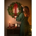 thumbnail image 6 of TETOU 6pcs Christmas Garland Swag Bow,23.5x15.5 Inch Rustic Vintage Large Xmas Staircase Wreath Bows for Christmas Tree Staircase Indoor Outdoor Decorations(Red), 6 of 10