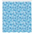 thumbnail image 3 of Ambesonne Snowflake Shower Curtain, Pattern of Winter, 69"Wx84"L, Pale Blue White, 3 of 3
