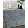 thumbnail image 3 of Ahgly Company Machine Washable Indoor Square Traditional Light Slate Gray Area Rugs, 5' Square, 3 of 7