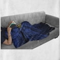 thumbnail image 6 of Nature Soft Flannel Fleece Throw Blanket, Full Moon Depiction in Woods Star Night Heavenly Lunar Treetops up Space Universe Art, Cozy Plush for Indoor and Outdoor Use, 70" x 90", Blue, by Ambesonne, 6 of 6