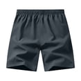 thumbnail image 4 of Hearthz Men's Shorts Quick Dry Elastic Waist Lightweight Men's Athletic Gym Shorts with Pockets Summer Mens Shorts Beach Dark Gray M, 4 of 4