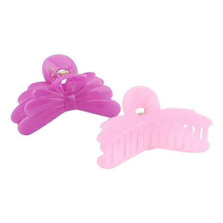Small Crystal Butterfly Claw Clip - Ladies Plastic Butterfly Shape Spring Loaded Bathing Barrette Claw Clip 2pcs