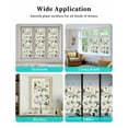 thumbnail image 6 of Window Privacy Film Flowers Leaves Stained Glass Window Film Decorative Sun Block Window Cover Farmhouse White Botanical Magnolia Retro Window Clings Static Adhesive Sticker for Bathroom 29.5"x118", 6 of 7