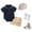 Blue, variant on Toddler Boy Outfits Party Romper Shorts Hat Socks Shoes 5 Piece Set Little Gentlemen Baby Boy Clothes Blue 0 Months-6 Months