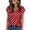 Red#9527, variant on CONZONE Women's Summer T-Shirts Short Sleeve Satin T Shirts for Women Casual V Neck Dot Graphic Lightweight Tees Soft Cozy Dailywear