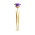 thumbnail image 3 of ANGARA Natural 0.8 Ct. Amethyst Solitaire Ring in 14K Yellow Gold for Women (Ring Size: 6), 3 of 8