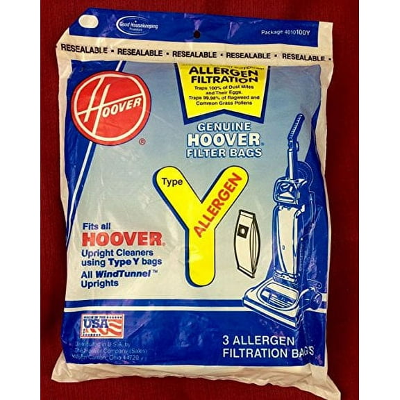 Replacement Part For Hoover Type Y Allergen Bag (6-Pack), 4010100Y