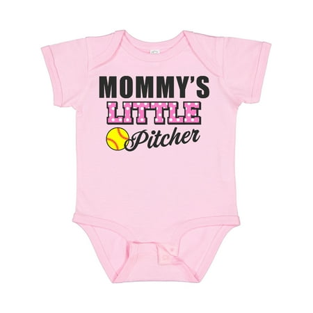

Inktastic Mommys Little Pitcher Softball Gift Baby Girl Bodysuit