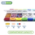 thumbnail image 2 of Ezy Dose Push Button (7-Day) Pill Planner, AM/PM, Large Compartments, Rainbow, 2 of 4