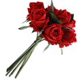 thumbnail image 4 of OUSITAID 7-head Artificial Rose Bouquet Simulation Floral Decor Home Office Table Centerpiece Fake Rose Bundle  Red, 4 of 8