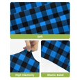 thumbnail image 4 of Black Blue Plaid Bar Stool Covers Set of 6, Country Buffalo Checked Gingham Stretch Washable Bar Chair Covers with Backs, Removable Pub Counter Height Chair Cover for Kitchen Dining Room Cafe, 4 of 7