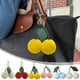 thumbnail image 1 of Colgante de piel de conejo sintético con cereza - Amuleto de coche blando de 6" de peludo suave, dije de bolso y accesorio para llavero - blanco, rosa, rojo, azul, amarillo, gris, 1 of 6