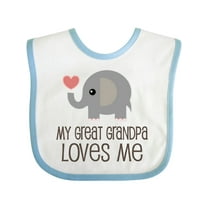 Inktastic Great Grandpa Loves Me Boys or Girls Baby Bib