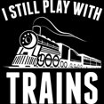 thumbnail image 3 of CafePress - I Still Play With Trains Men's Dark Pajamas - Men's Dark Loose Fit Cotton Pajama Set, 3 of 4