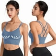 thumbnail image 4 of beishanbush Clothing 2025 Bra Under $10 Womens Back Sport Bras Padded Strappy Cropped Bras for Yoga Workout Fitness Low Impact Bras, 4 of 5