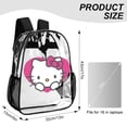 thumbnail image 4 of Hello Kitty Clear Backpack Heavy Duty See Through Bookbag Transparent Bag for Colleges School Work Sport Travel, 4 of 7