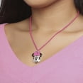 thumbnail image 4 of Disney Minnie Mouse Necklace for Women Pave Crystal, 16"+3" Pink Chain Fashion Minnie Necklace, Jewelry Official License, 4 of 5