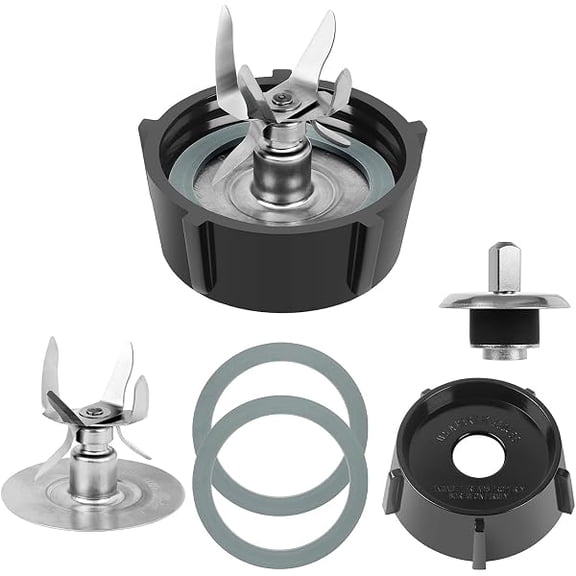 6 Point Fusion Blade 4980 & 4902 Blender Jar Bottom & 2 Pieces Rubber Seal Gasket & Coupling Stud Slinger Pin Kit replacement parts Compatible with izer Blender Blade Compatible with Oster