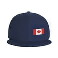 thumbnail image 2 of DouZhe Flat Brim Cap Snapback Hat, Canada Flag Prints Adjustable Blue Adult Baseball Cap, 2 of 7