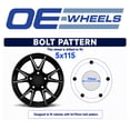 thumbnail image 6 of Single(1) OE Wheels DG21 20x11 Satin Black Rim 5x115 -2.5ET, 6 of 7