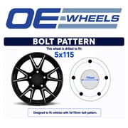 Single(1) OE Wheels DG05 20x9 Chrome Rim 5x115 20ET