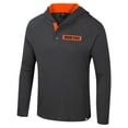 thumbnail image 2 of Men's Colosseum  Charcoal Oregon State Beavers Dujour Ralgan Long Sleeve Henley Hoodie T-Shirt, 2 of 3