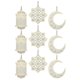 thumbnail image 2 of Eid Festival Wooden Decoration 9Pcs Hanging Pendant Crafts For Garden Decoration Light Yellow Creative Design, 2 of 3
