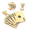 thumbnail image 1 of Zipper Replacement Tag, Poker Shaped Anti-Allergy Rustless Golden Zipper Repair Pull  for Bag, 1 of 8