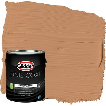 Glidden One Coat Interior Paint and Primer, Hitching Post / Orange, Gallon, Flat