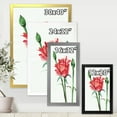 thumbnail image 4 of Designart 'Buds With Red Rose' Traditional Framed Art Print, 4 of 4