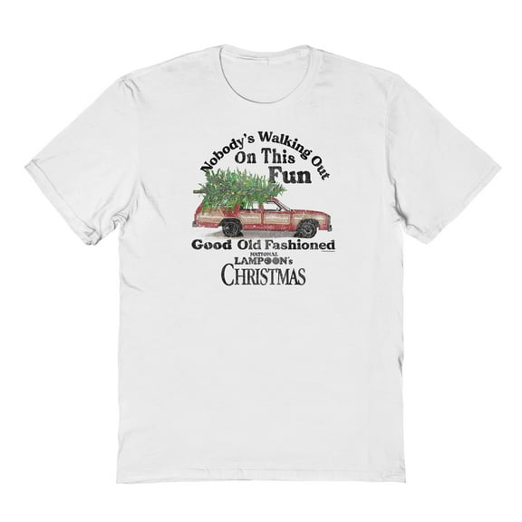 National Lampoon Nobody'S Walking Out On The Fun Graphic White Men's Cotton T-Shirt