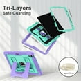 thumbnail image 4 of Decase Shock-Resistant Rugged Case for iPad Air 11 inch Case M3/ M2 (2025/2024) with Kickstand & Shoulder Strap,Tri-Layer PC+TPU Back Cover,Heavy Duty Protective Case for iPad Air 6th Generation,K, 4 of 9