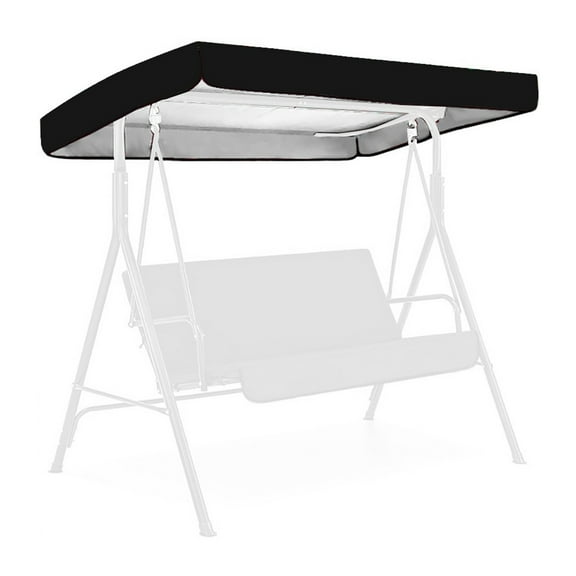 Replacement Swing Canopy Cover Garden Swing Waterproof UV Resistant Shade Cover,All Weather Protection for Outdoor Patio Swing Seats,Windproof Rainproof Swing Top Replacement(75.2*47.2Inch)