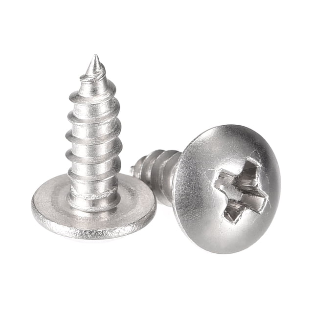 Unique Bargains #6 x 3/8' 304 Stainless Steel Phillips Head Self Tapping Screws 50 Pack