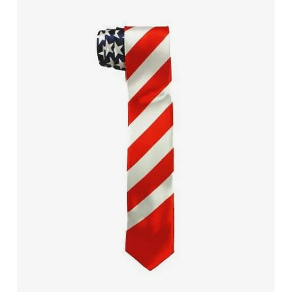 Coool Men's American Flag Necktie, Red White Blue