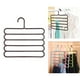thumbnail image 3 of Perchas de 5 niveles para pantalones, organizador de ropa, ahorra espacio, antideslizantes para jeans Marrón, 3 of 8