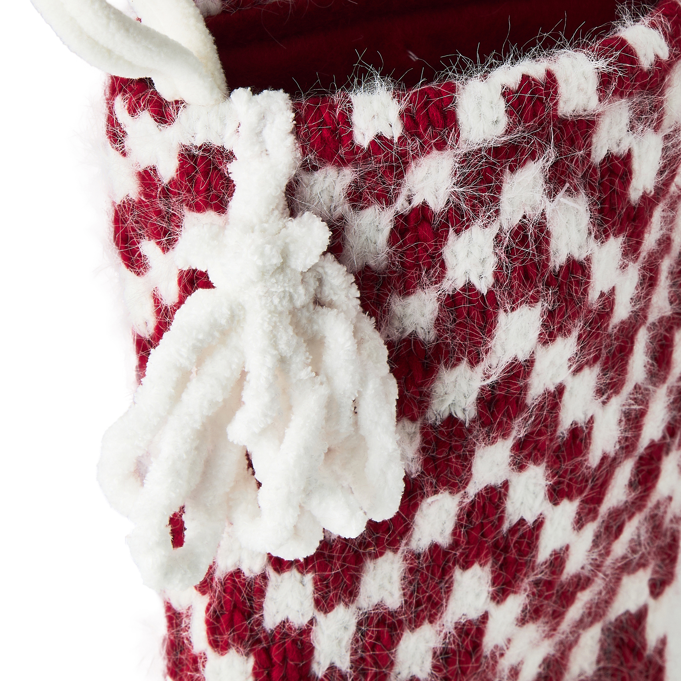 Chevron Christmas Stocking, Red and White, 20", by Holiday Time