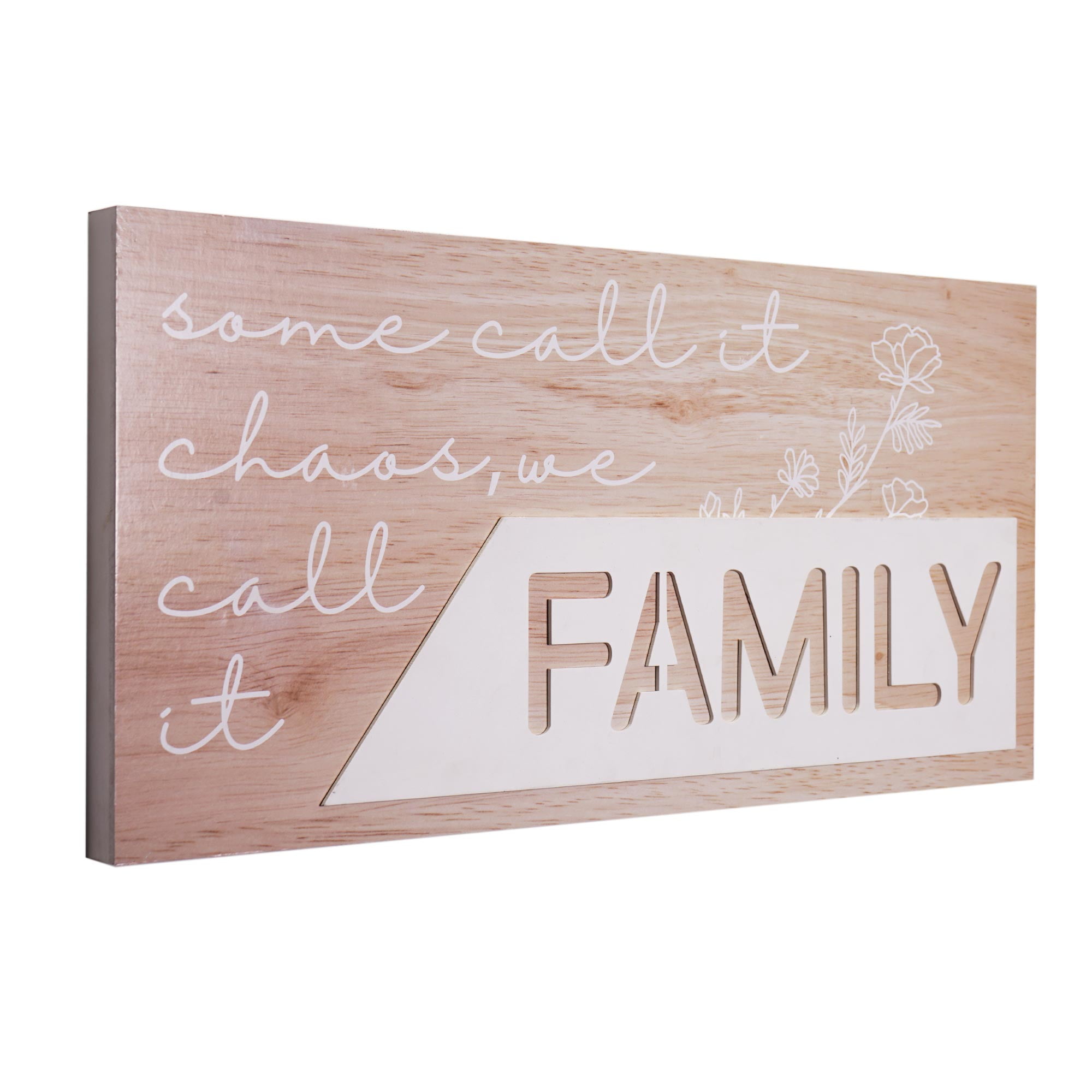 Family Brown Wood Farmhouse Boxtop Plaque Wall Art Decor - 12' x 24'