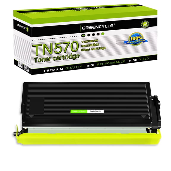 greencycle 1 Pack TN570 High Yield Black Toner Cartridge Replacement Compatible for Brother TN-570 TN540 Work with HL-5140 HL-5150D 5170N MFC-8440 8840 8840DN MFC-8640D DCP-8040 8045D Printer