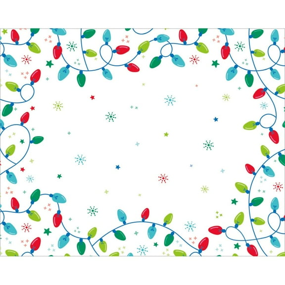Holiday Lights Paper Placemats 12 Per Pack