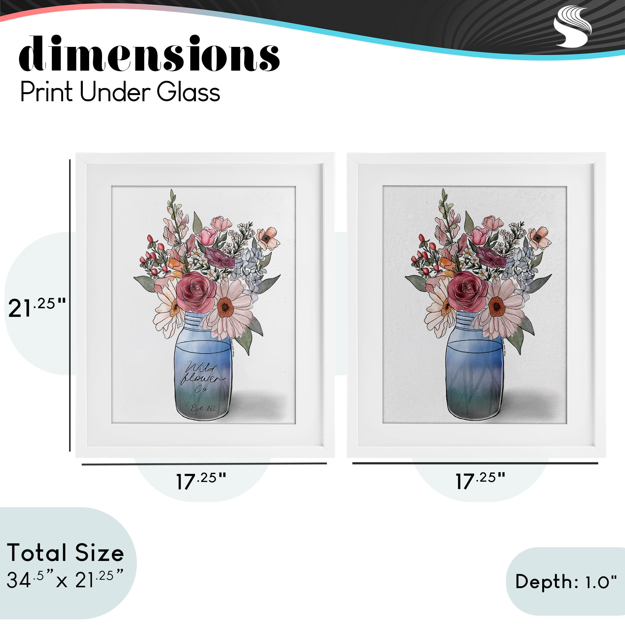Stupell Industries Farmer's Market Vases 2 Piece White Framed Print Under Glass Set, design by Alisha Kiara Design