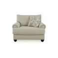 thumbnail image 2 of Benjara Asen 51 Inch Wide Oversized Chair, 1 Pillow, Rolled Arms, Beige Polyester, 2 of 5