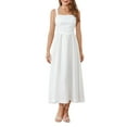 thumbnail image 1 of ZAXARRA Robe Classique pour Femmes, Robe Longue d'Été Sans Manches Dos Nu à Nouer pour Fête, 1 of 9
