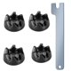 thumbnail image 1 of Embrague de engranaje acoplador de goma mezclador 4 Uds con herramienta de extracción para Kitchenaid, 1 of 4